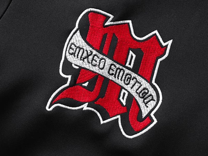 Red Label Cupid Embroidery And Side Webbing Stand Collar Hoodie 29116521