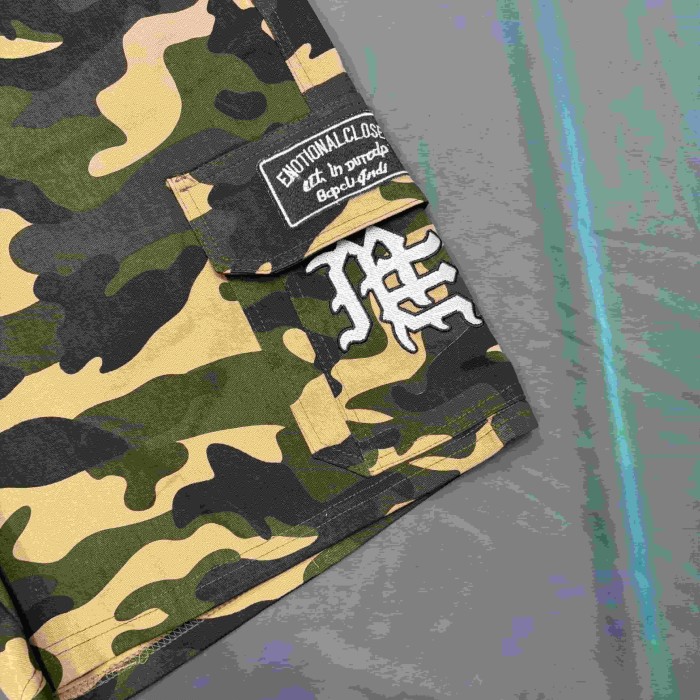 Camo Badge Embroidery Shorts 29116538