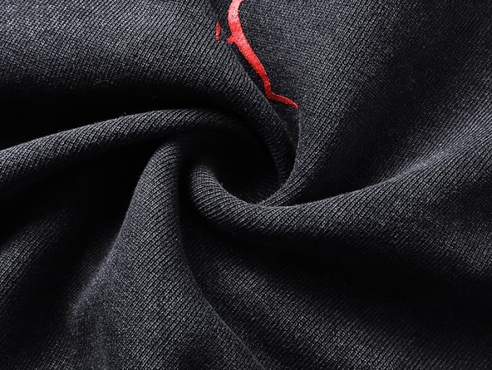 Crack Red Skull Zombie Zipper Print Washed Hoodie 29116526