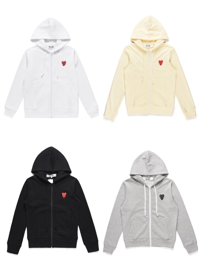 Japanese Style Stacked Heart Zipper Hoodie 4 colors 29116588