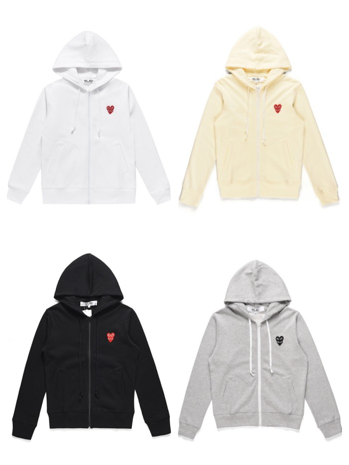 Japanese Style Stacked Heart Zipper Hoodie 4 colors 29116588