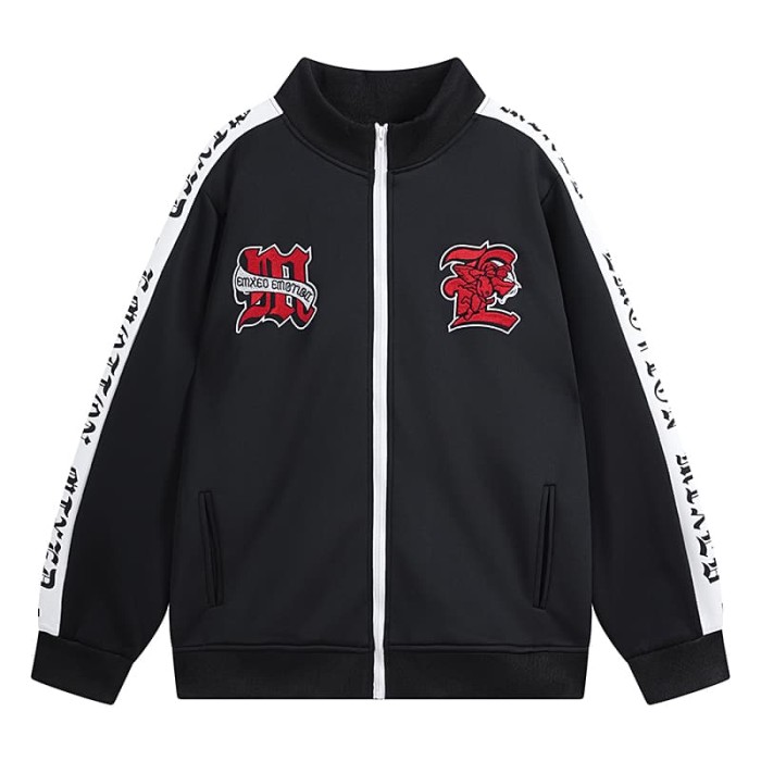 Red Label Cupid Embroidery And Side Webbing Stand Collar Hoodie 29116521