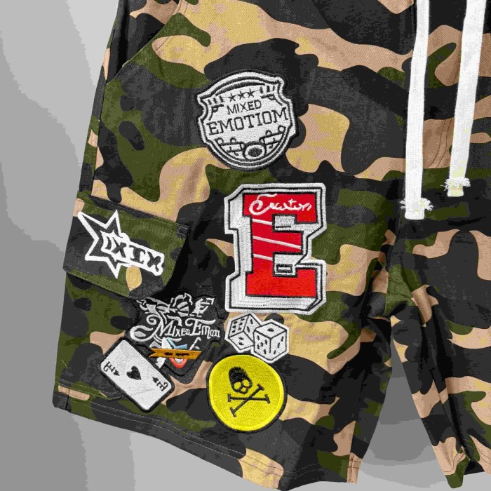 Camo Badge Embroidery Shorts 29116538