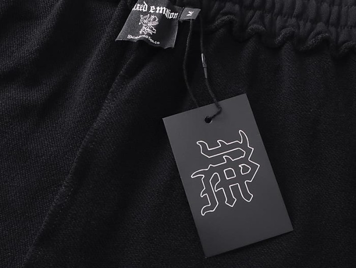 Wood Grain Stacked Letter Print Sweatpants 29116541