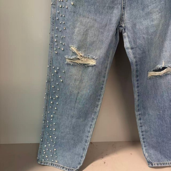 Pearl Diamond Distressed Jeans 2 colors 29116539