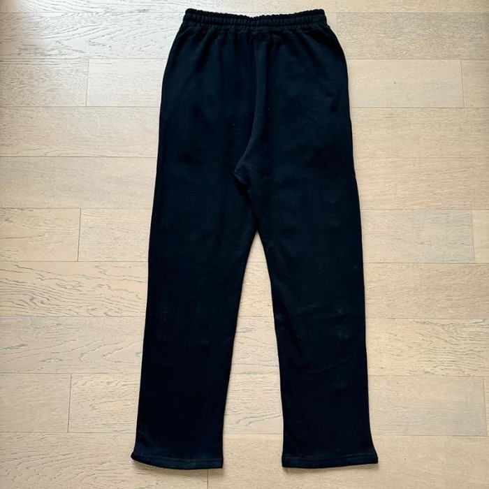 Wood Grain Stacked Letter Print Sweatpants 29116541