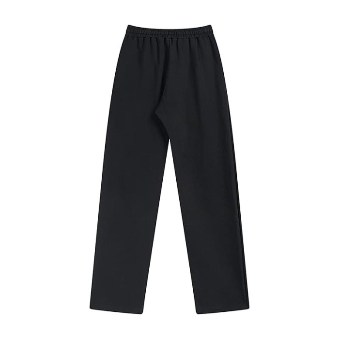 Wood Grain Stacked Letter Print Sweatpants 29116541