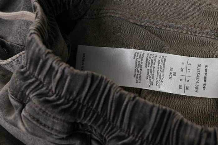 1:1 quality version Washed Gray Vintage Button-Fly Denim Long Pants 29143786