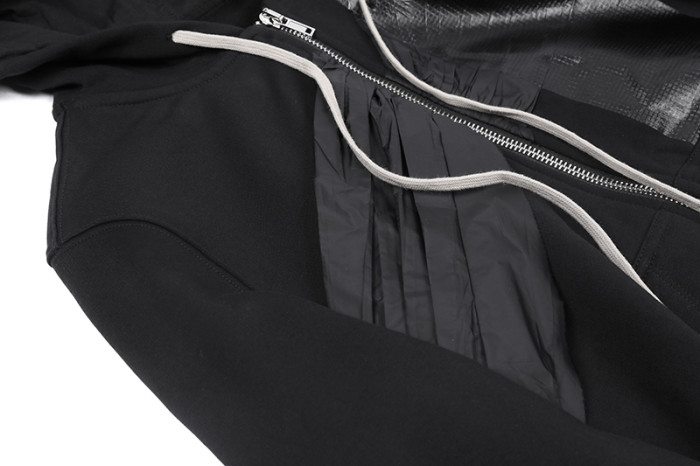 1:1 quality version Deconstructed Pleated Functional Fabric Spliced Zip Hoodie 29143779