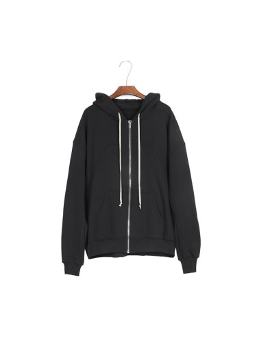 1:1 quality version Deconstructed Panel Solid Color Zip-Up Hoodie 29143784