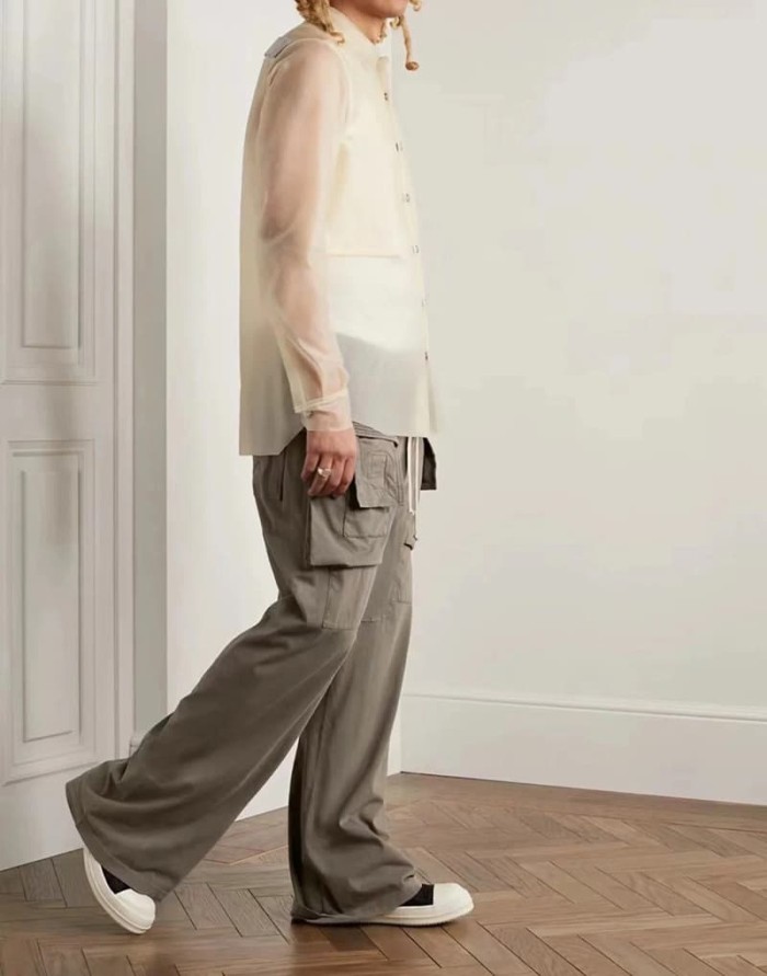 1:1 quality version Multi-Pocket Wide-Leg Double Ring Pants 2 colors 29143785