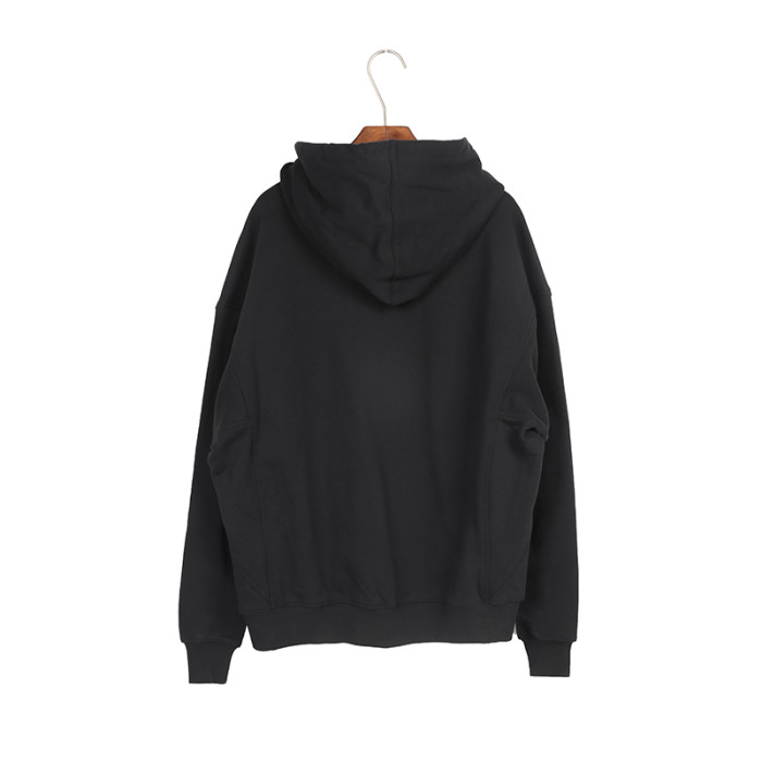 1:1 quality version Deconstructed Panel Solid Color Zip-Up Hoodie 29143784