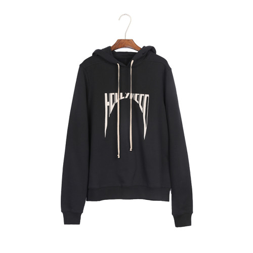 1:1 quality version Hollywood Gothic Letter Print Hoodie 29143783