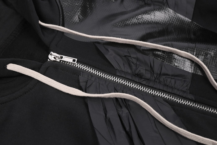 1:1 quality version Deconstructed Pleated Functional Fabric Spliced Zip Hoodie 29143779