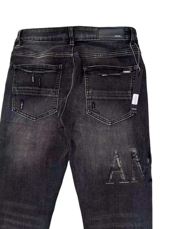 1:1 quality version  Washed Multi Layer Distressed Rip Silver Thread IRI Embroidery Jeans 29143954
