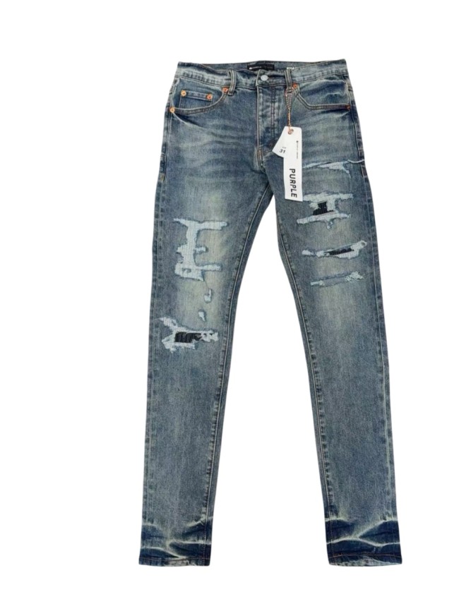 1:1 quality version Wash Grid Rip Black Contrast Liner Slim Skinny Denim Jeans 29143969