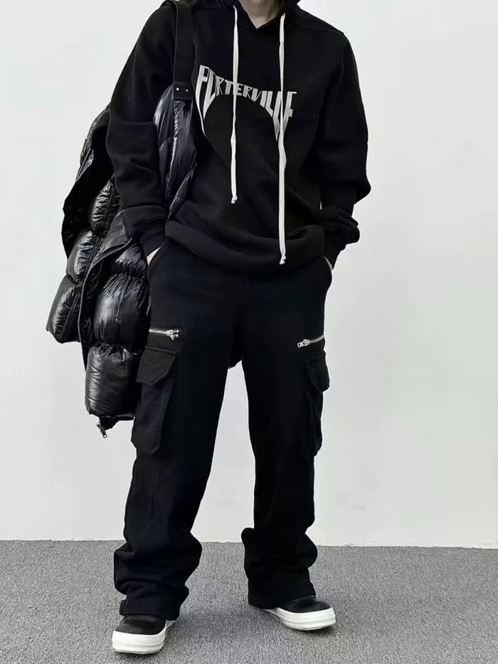 1:1 quality version Hollywood Gothic Letter Print Hoodie 29143783