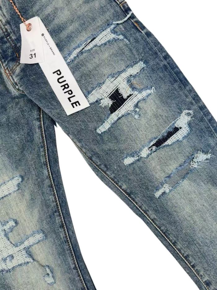 1:1 quality version Wash Grid Rip Black Contrast Liner Slim Skinny Denim Jeans 29143969