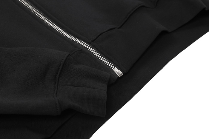 1:1 quality version Deconstructed Panel Solid Color Zip-Up Hoodie 29143784