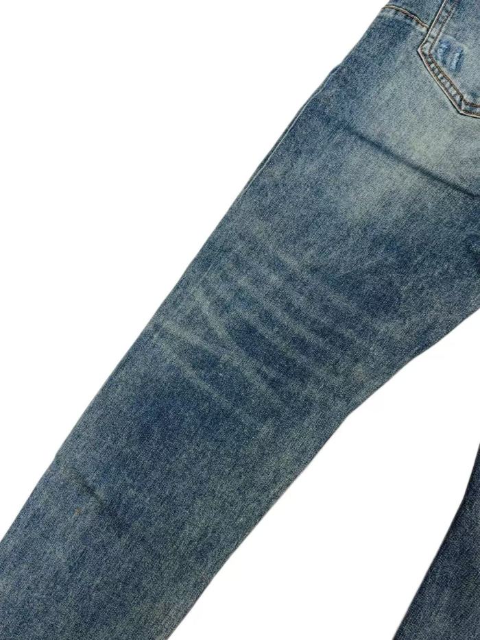 1:1 quality version Wash Grid Rip Black Contrast Liner Slim Skinny Denim Jeans 29143969