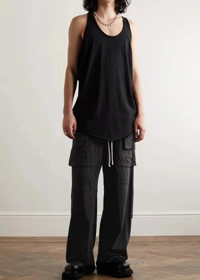 1:1 quality version Multi-Pocket Wide-Leg Double Ring Pants 2 colors 29143785