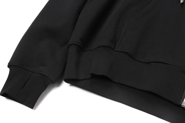 1:1 quality version Deconstructed Panel Solid Color Zip-Up Hoodie 29143784