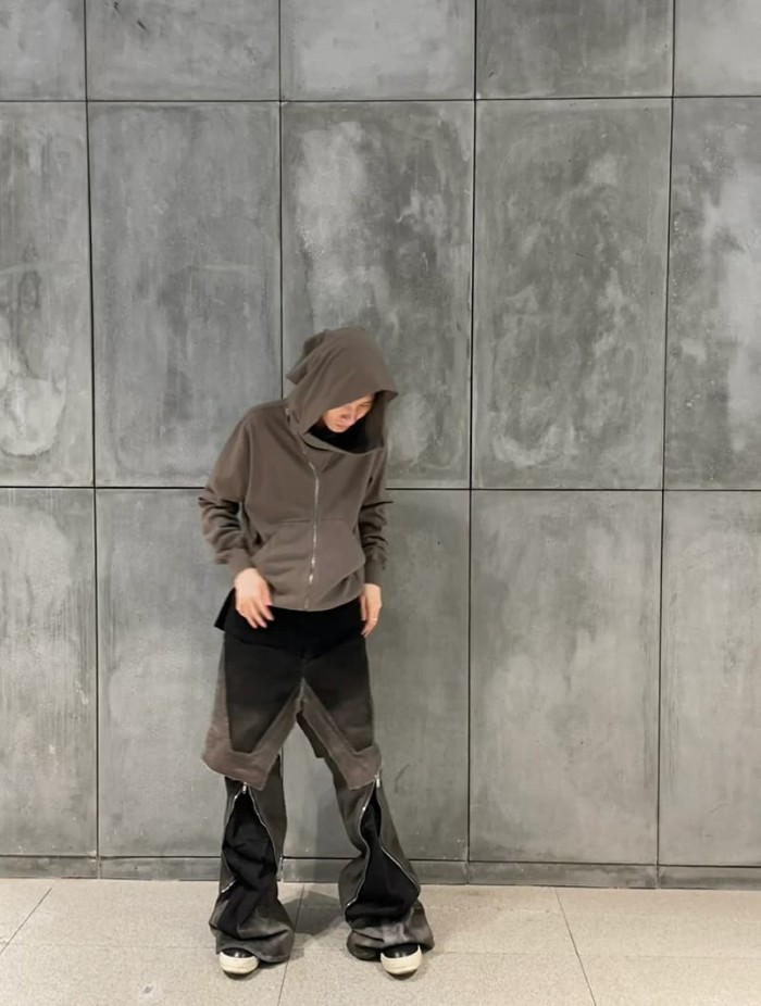 1:1 quality version Wizard Hat Ribbon Diagonal Zip Hoodie 3 colors 29143780