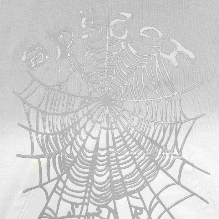 [Big & Tall for weights up to 220 lbs]1:1 quality version Gray White Dip-Dye Spider Web Print Hoodie & Pants Set 29168717
