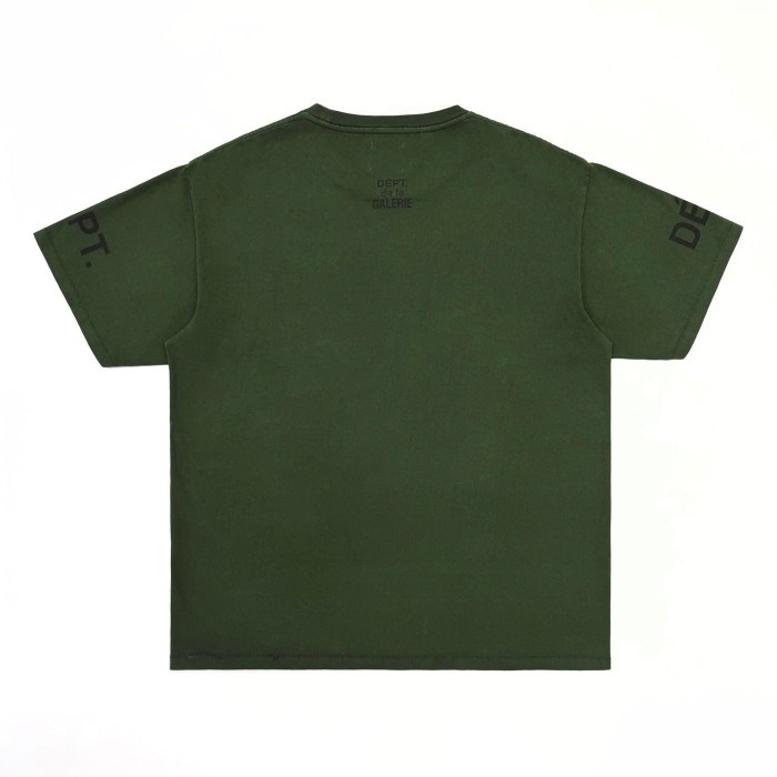 [Big & Tall for weights up to 220 lbs]1:1 quality version Horizontal Small French Letter Print Washed Tee 3 colors 29166491