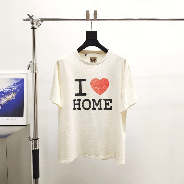 [Big & Tall for weights up to 220 lbs]1:1 quality version I Love Home Beige Print Washed Tee 29166492