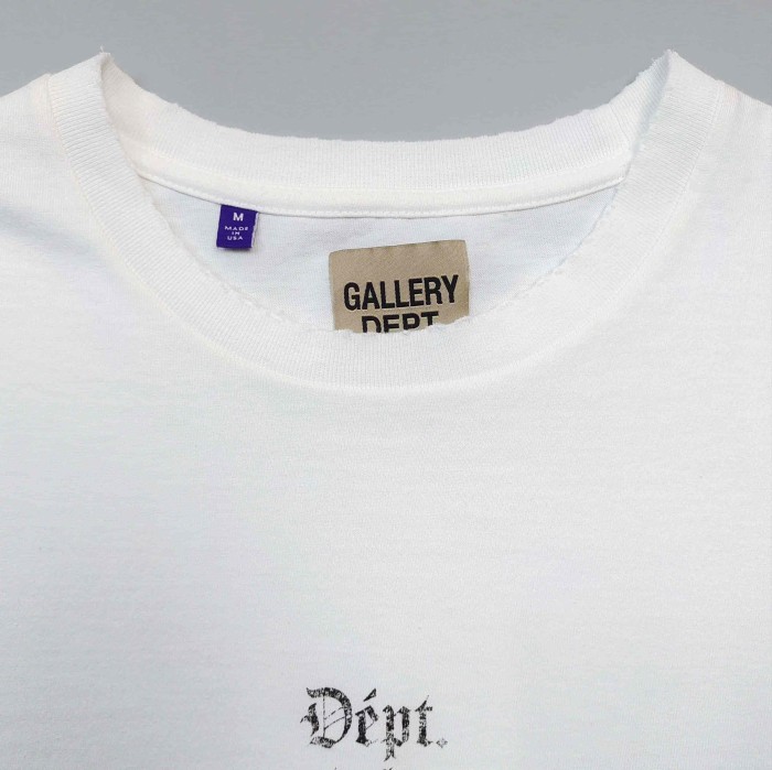 [Big & Tall for weights up to 220 lbs]1:1 quality version Gothic Black Letter White Print Washed Tee 29166493
