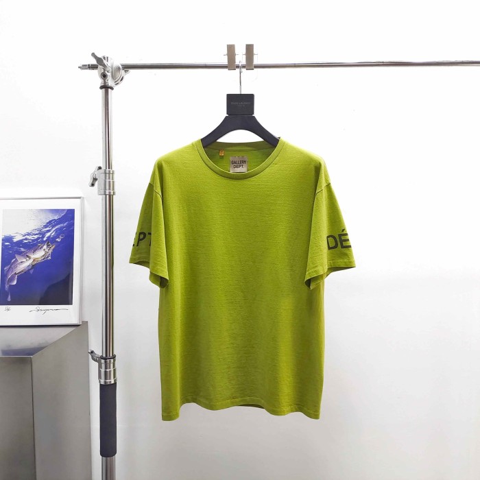 [Big & Tall for weights up to 220 lbs]1:1 quality version Horizontal Small French Letter Print Washed Tee 3 colors 29166491