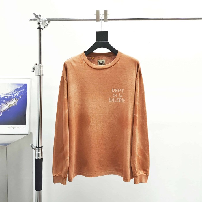 [Big & Tall for weights up to 220 lbs]1:1 quality version Camel Ripple Pattern Long Sleeve T-shirt 29166495
