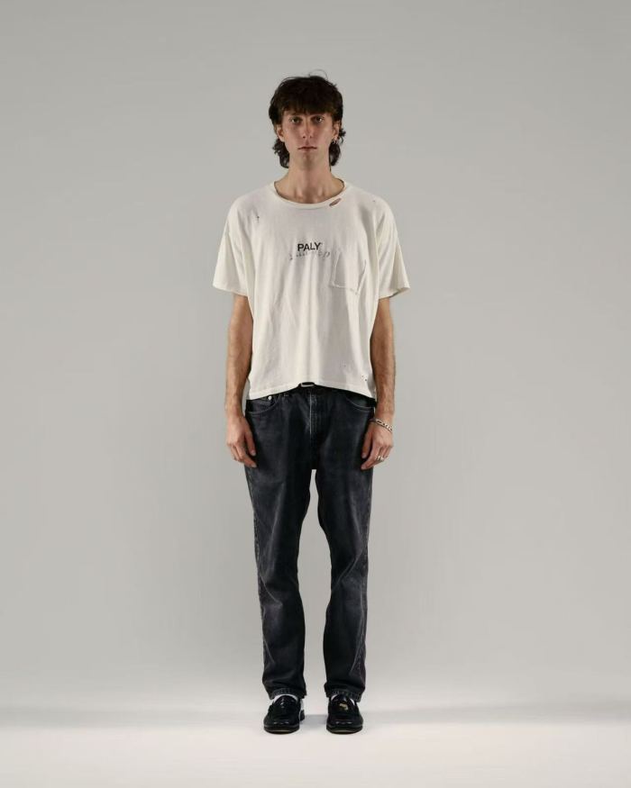 [Big & Tall for weights up to 220 lbs]1:1 quality version Chest Worn Logo Print Washed Tee 2 colors 29166496