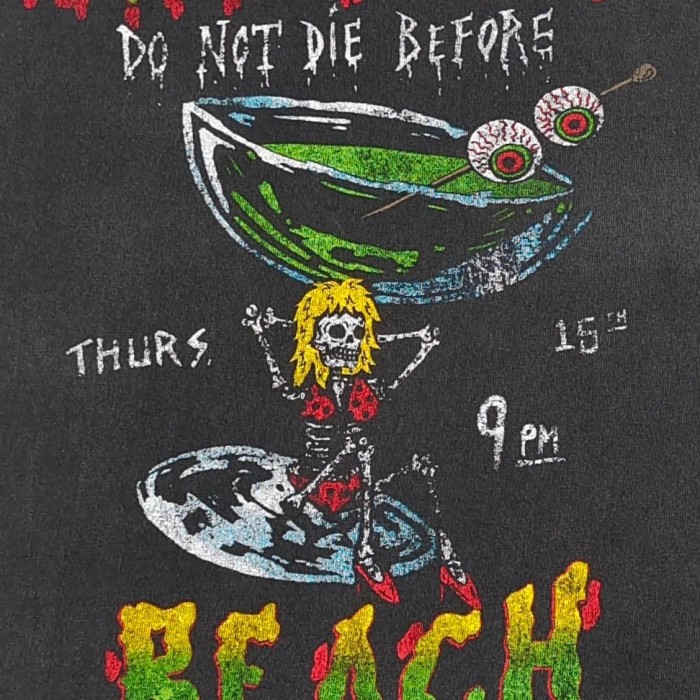 [Big & Tall for weights up to 220 lbs]1:1 quality version Threat Beach Black Print Washed Tee 29166494