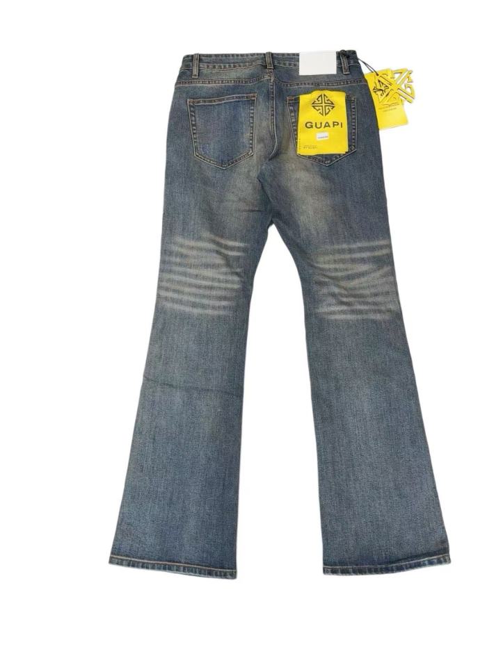 1:1 quality version Vintage Washed Distressed Flare  Destroyed Bootcut Denim Jeans 29164287