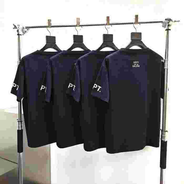 [Big & Tall for weights up to 220 lbs]1:1 quality version Horizontal Small French Letter Print Washed Tee 3 colors 29166491