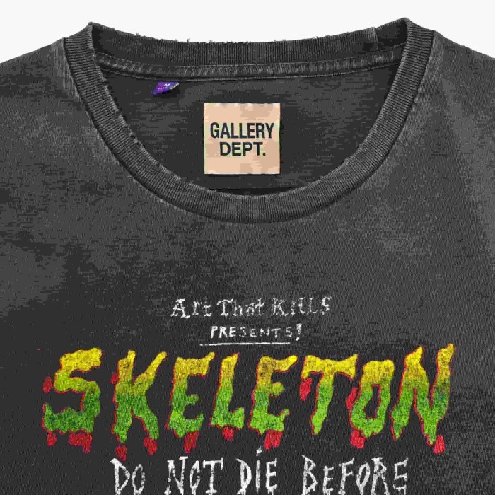 [Big & Tall for weights up to 220 lbs]1:1 quality version Threat Beach Black Print Washed Tee 29166494