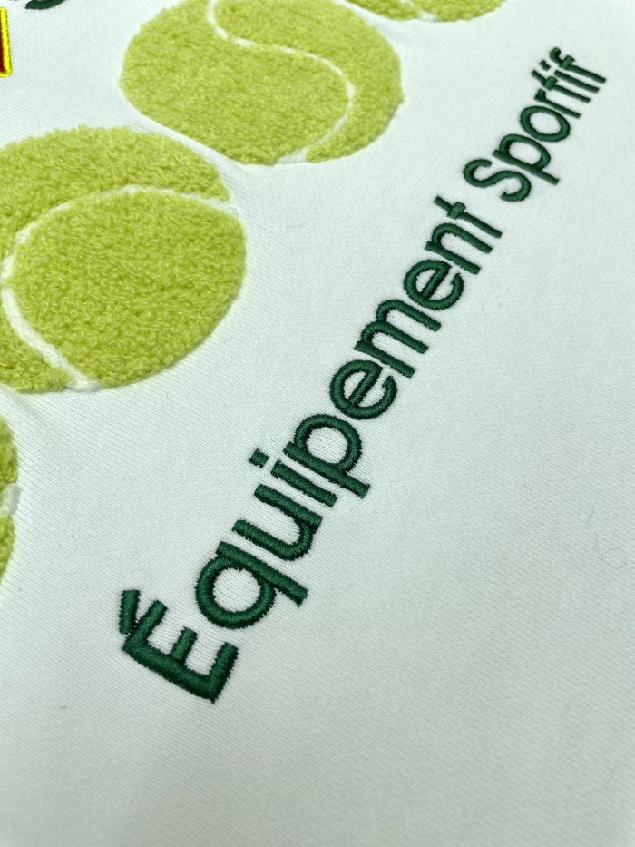 1:1 quality version Vintage Athletic Style Tennis Ball Chenille Embroidery Hooded &Sweatpants set 29166432
