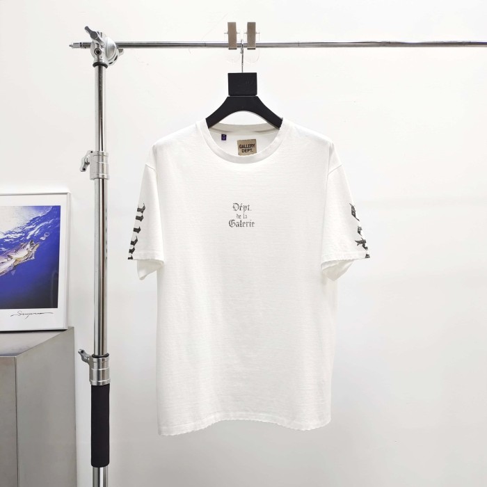 [Big & Tall for weights up to 220 lbs]1:1 quality version Gothic Black Letter White Print Washed Tee 29166493