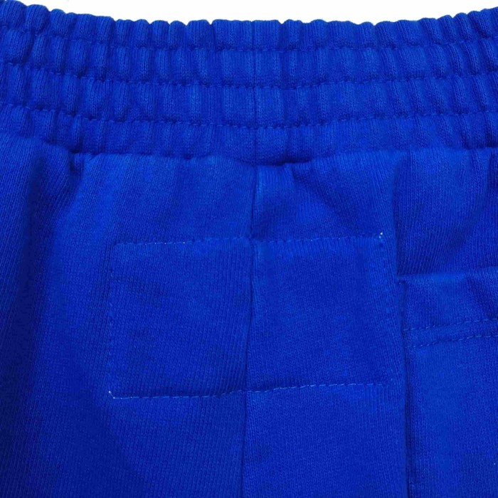 [Big & Tall for weights up to 220 lbs]1:1 quality version Yellow Letter Blue Mesh Print Crew Neck Sweatshirt & Shorts Set 29168715