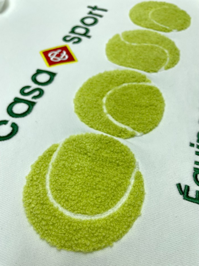 1:1 quality version Vintage Athletic Style Tennis Ball Chenille Embroidery Hooded &Sweatpants set 29166432
