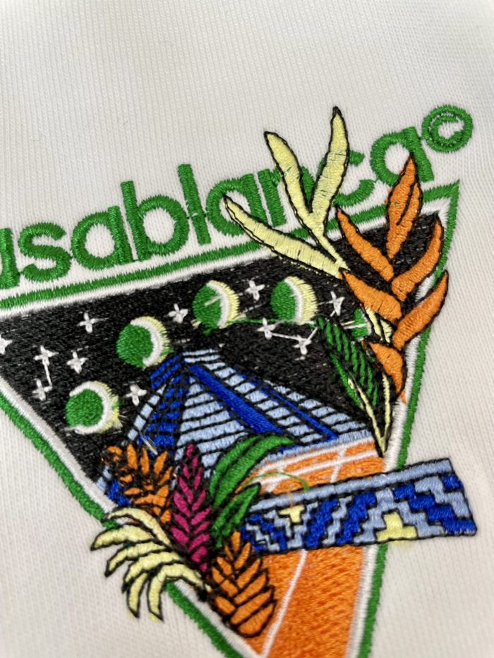 1:1 quality version French Preppy Tennis Style Colorful Triangle Badge Embroidery Hooded &Sweatpants set 29166437