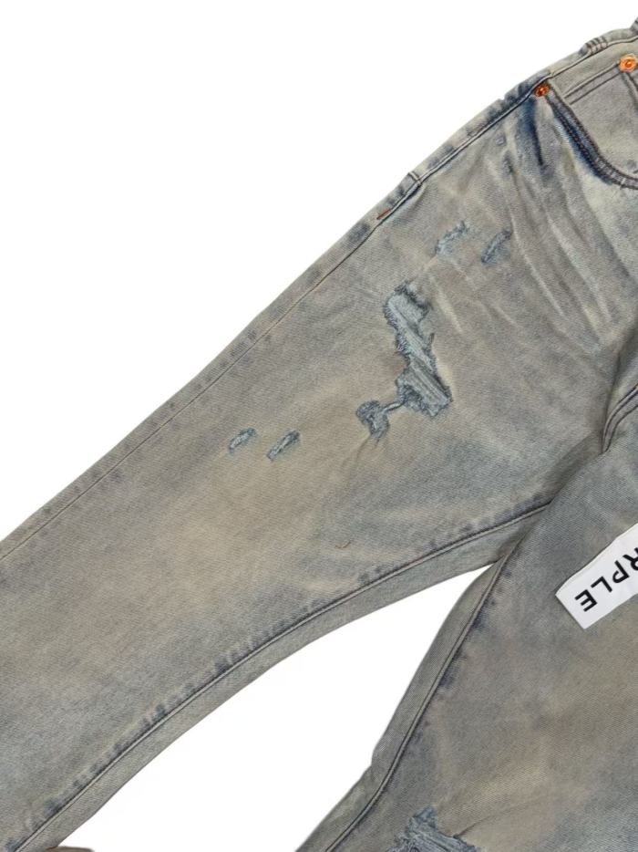 1:1 quality version Vintage Antique Gray Faded Destroyed Ripped Flare Jeans 29164293
