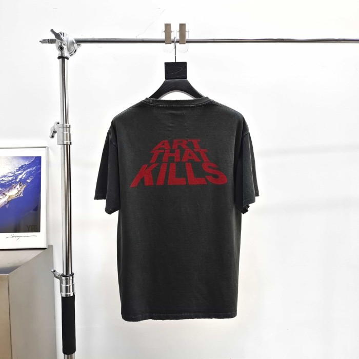 [Big & Tall for weights up to 220 lbs]1:1 quality version Threat Beach Black Print Washed Tee 29166494