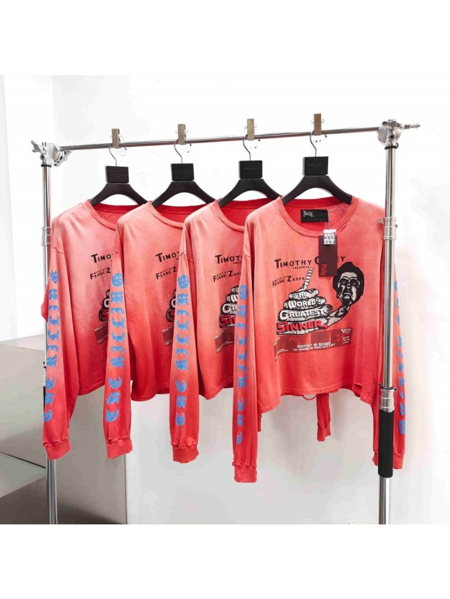 [Big & Tall for weights up to 220 lbs]1:1 quality version East of Eden Print Washed Long Sleeve T-shirt 29166498