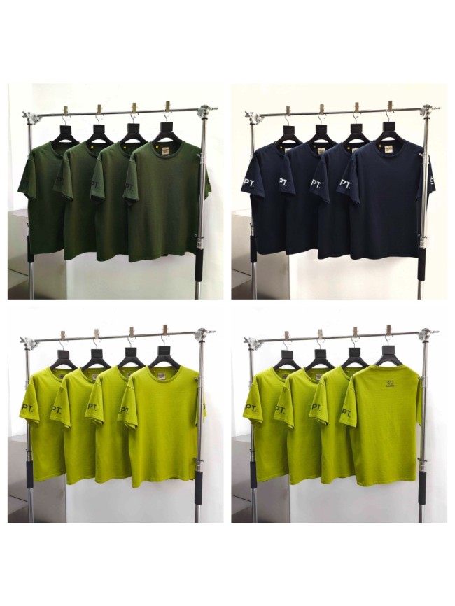 [Big & Tall for weights up to 220 lbs]1:1 quality version Horizontal Small French Letter Print Washed Tee 3 colors 29166491