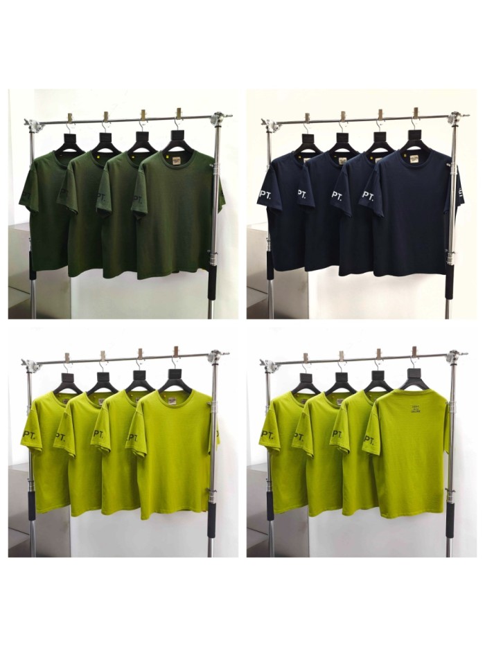 [Big & Tall for weights up to 220 lbs]1:1 quality version Horizontal Small French Letter Print Washed Tee 3 colors 29166491