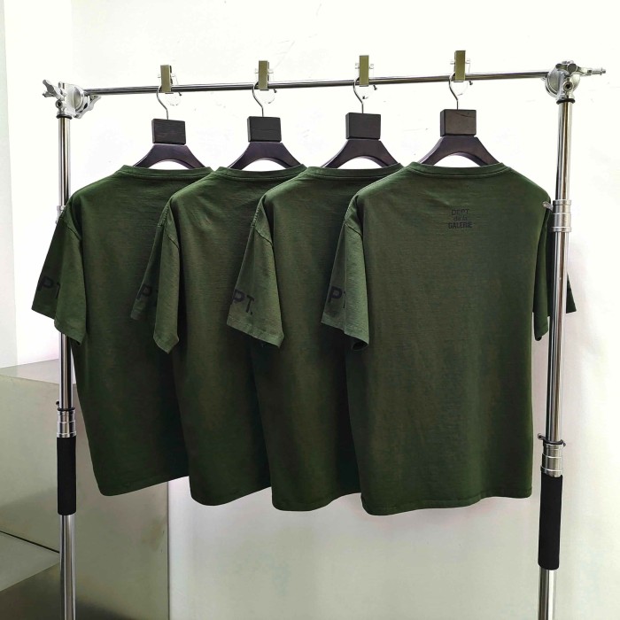 [Big & Tall for weights up to 220 lbs]1:1 quality version Horizontal Small French Letter Print Washed Tee 3 colors 29166491