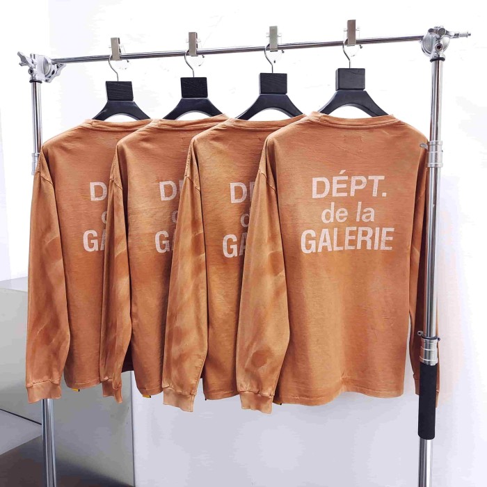 [Big & Tall for weights up to 220 lbs]1:1 quality version Camel Ripple Pattern Long Sleeve T-shirt 29166495